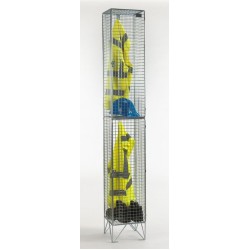 2 Compartment Economy Wire Mesh Lockers