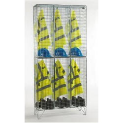 2 Compartment Economy Wire Mesh Lockers