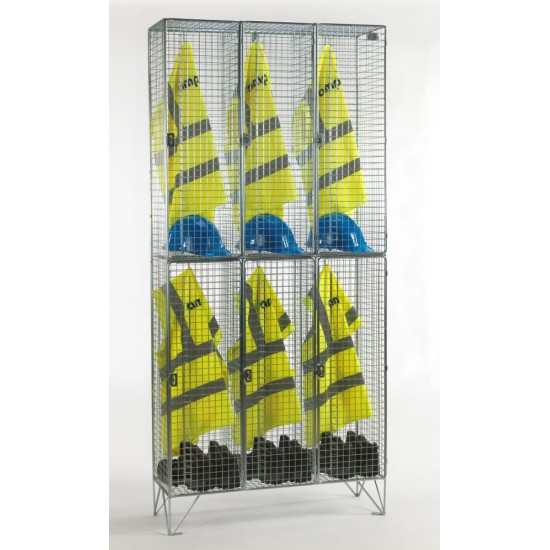 2 Compartment Economy Wire Mesh Lockers