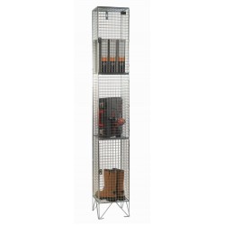 3 Compartment Economy Wire Mesh Lockers