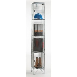 4 Compartment Economy Wire Mesh Lockers