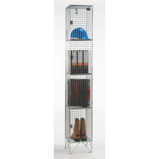 4 Compartment Economy Wire Mesh Lockers 4 Compartment Economy Wire Mesh Lockers