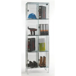 4 Compartment Economy Wire Mesh Lockers