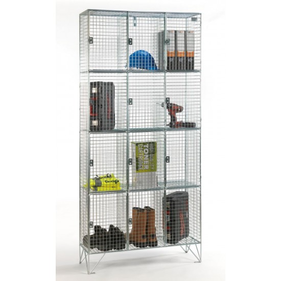 4 Compartment Economy Wire Mesh Lockers 4 Compartment Economy Wire Mesh Lockers