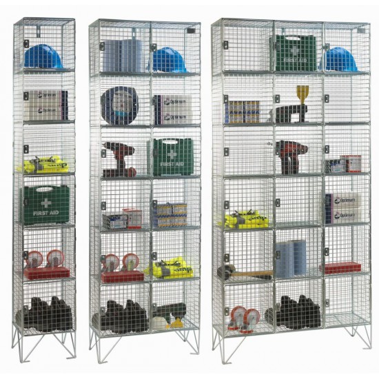 6 Compartment Economy Wire Mesh Lockers