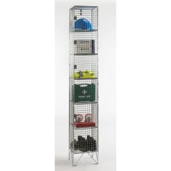 6 Compartment Economy Wire Mesh Lockers
