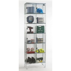 6 Compartment Economy Wire Mesh Lockers