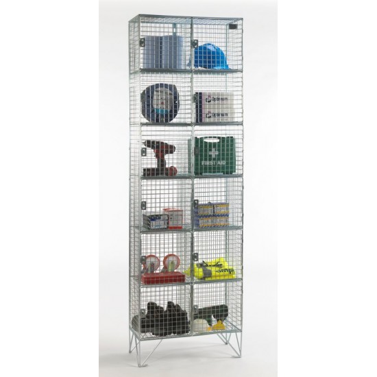 6 Compartment Economy Wire Mesh Lockers