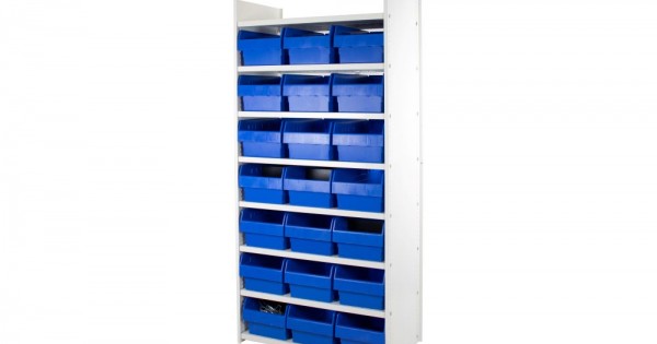 Delta Racking Bay With 21 Bins | Shelving With Containers | The ...