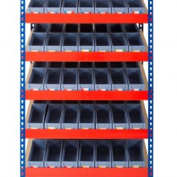 Rivet Racking Kanban Shelving RRKB02 With 70 x Shelf Trays