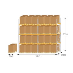 Pallet Racking Kit 6 MPRK6 (5000mm x 1100mm)