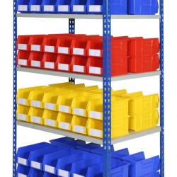 J Rivet Boltless Shelving With (96 x ARTB30) Bins
