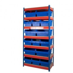 Rivet Racking Bays With 280mm And 420 Wide Bins