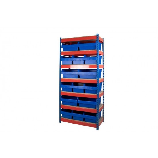 Rivet Racking Bays With 280mm And 420 Wide Bins Rivet Racking Bays With 280mm And 420 Wide Bins
