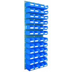 Barton Topstore Wall-Mounted Louvre Panel Bin Kit 010205V with 48 x TC2 Bins