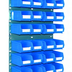 Barton Topstore Wall-Mounted Louvre Panel Bin Kit 010205V with 48 x TC2 Bins