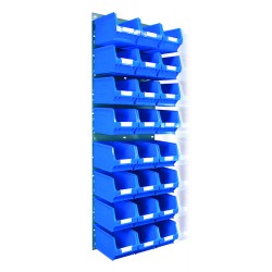 Barton Topstore Wall-Mounted Louvre Panel Bin Kit 010206V with 24 x TC3 Bins