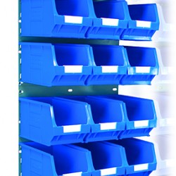 Barton Topstore Wall-Mounted Louvre Panel Bin Kit 010206V with 24 x TC3 Bins