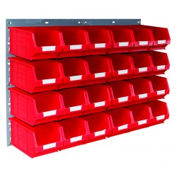 Barton Topstore Wall-Mounted Louvre Panel Bin Kit 010206 with 24 x TC3 Bins Barton Topstore Wall-Mounted Louvre Panel Bin Kit 010206 with 24 x TC3 Bins
