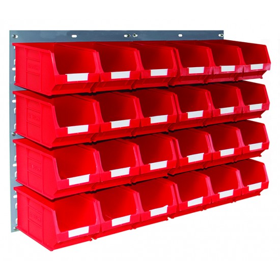 Barton Topstore Wall-Mounted Louvre Panel Bin Kit 010206 with 24 x TC3 Bins Barton Topstore Wall-Mounted Louvre Panel Bin Kit 010206 with 24 x TC3 Bins