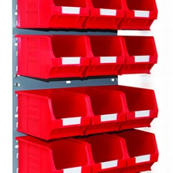 Barton Topstore Wall-Mounted Louvre Panel Bin Kit 010206V with 24 x TC3 Bins Barton Topstore Wall-Mounted Louvre Panel Bin Kit 010206V with 24 x TC3 Bins