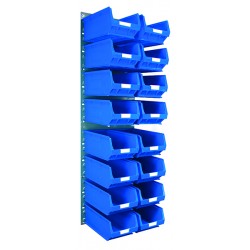 Barton Topstore Wall-Mounted Louvre Panel Bin Kit 010207V with 16 x TC4 Bins
