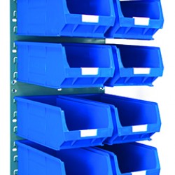 Barton Topstore Wall-Mounted Louvre Panel Bin Kit 010207V with 16 x TC4 Bins