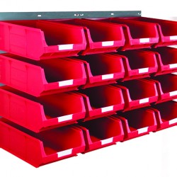 Barton Topstore Wall-Mounted Louvre Panel Bin Kit 010207 with 16 x TC4 Bins Barton Topstore Wall-Mounted Louvre Panel Bin Kit 010207 with 16 x TC4 Bins