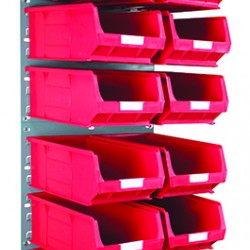 Barton Topstore Wall-Mounted Louvre Panel Bin Kit 010207V with 16 x TC4 Bins Barton Topstore Wall-Mounted Louvre Panel Bin Kit 010207V with 16 x TC4 Bins