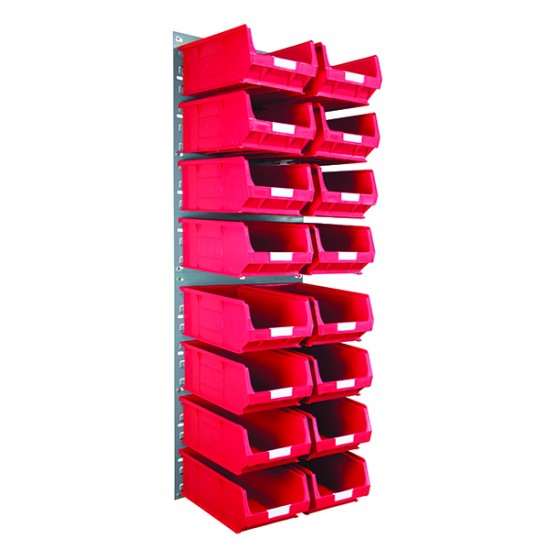 Barton Topstore Wall-Mounted Louvre Panel Bin Kit 010207V with 16 x TC4 Bins Barton Topstore Wall-Mounted Louvre Panel Bin Kit 010207V with 16 x TC4 Bins