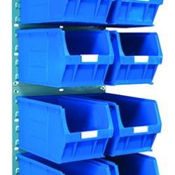 Barton Topstore Wall-Mounted Louvre Panel Bin Kit 010208V with 12 x TC5 Bins
