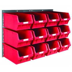 Barton Topstore Wall-Mounted Louvre Panel Bin Kit with 12 x TC5 Bins Barton Topstore Wall-Mounted Louvre Panel Bin Kit with 12 x TC5 Bins