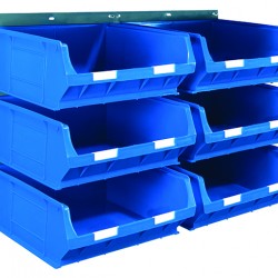 Barton Topstore Wall-Mounted Louvre Panel Bin Kit 010209 with 6 x TC6 Bins