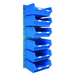Barton Topstore Wall-Mounted Louvre Panel Bin Kit 010209V with 6 x TC6 Bins