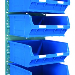 Barton Topstore Wall-Mounted Louvre Panel Bin Kit 010209V with 6 x TC6 Bins