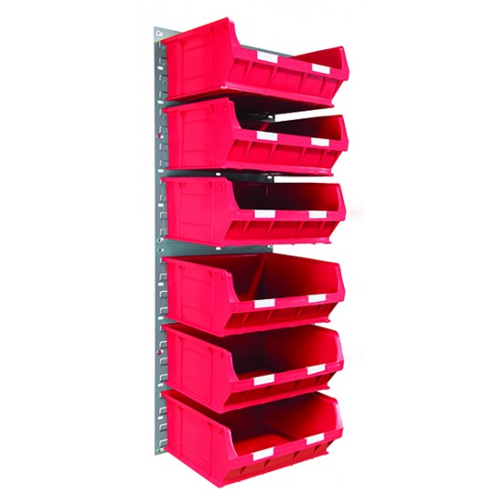 Barton Topstore Wall-Mounted Louvre Panel Bin Kit 010209V with 6 x TC6 Bins Barton Topstore Wall-Mounted Louvre Panel Bin Kit 010209V with 6 x TC6 Bins