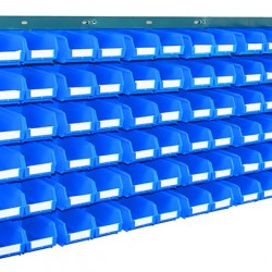 Barton Topstore Wall-Mounted Louvre Panel Bin Kit 010210 with 72 x TC2 Bins