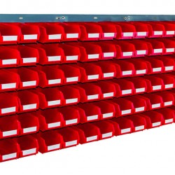 Barton Topstore Wall-Mounted Louvre Panel Bin Kit 010210 with 72 x TC2 Bins Barton Topstore Wall-Mounted Louvre Panel Bin Kit 010210 with 72 x TC2 Bins