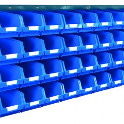 Barton Topstore Wall-Mounted Louvre Panel Bin Kit 010211 with 36 x TC3 Bins