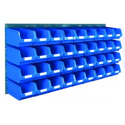 Barton Topstore Wall-Mounted Louvre Panel Bin Kit 010211 with 36 x TC3 Bins