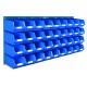 Barton Topstore Wall-Mounted Louvre Panel Bin Kit 010211 with 36 x TC3 Bins
