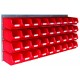 Barton Topstore Wall-Mounted Louvre Panel Bin Kit 010211 with 36 x TC3 Bins