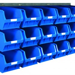 Barton Topstore Wall-Mounted Louvre Panel Bin Kit 010213 with 18 x TC5 Bins