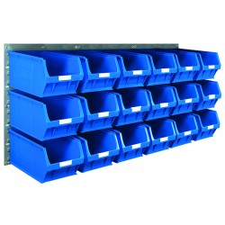 Barton Topstore Wall-Mounted Louvre Panel Bin Kit 010213 with 18 x TC5 Bins