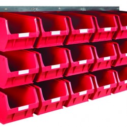 Barton Topstore Wall-Mounted Louvre Panel Bin Kit 010213 with 18 x TC5 Bins Barton Topstore Wall-Mounted Louvre Panel Bin Kit 010213 with 18 x TC5 Bins