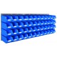 Barton Topstore Wall-Mounted Louvre Panel Bin Kit 010216 with 48 x TC3 Bins