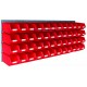 Barton Topstore Wall-Mounted Louvre Panel Bin Kit 010216 with 48 x TC3 Bins