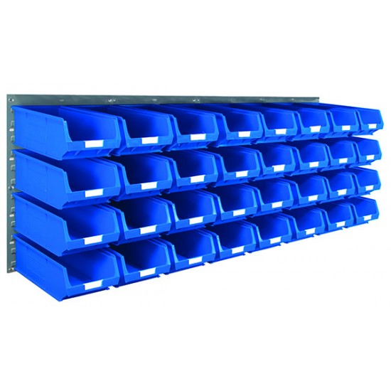 Barton Topstore Wall-Mounted Louvre Panel Bin Kit 010217 with 32 x TC4 Bins Barton Topstore Wall-Mounted Louvre Panel Bin Kit 010217 with 32 x TC4 Bins