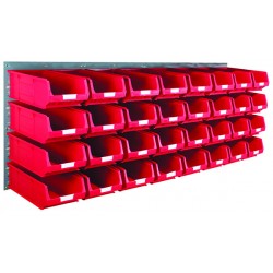 Barton Topstore Wall-Mounted Louvre Panel Bin Kit 010217 with 32 x TC4 Bins Barton Topstore Wall-Mounted Louvre Panel Bin Kit 010217 with 32 x TC4 Bins