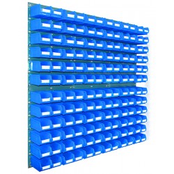 Barton Topstore Wall-Mounted Louvre Panel Bin Kit 010220 with 144 x TC2 Bins